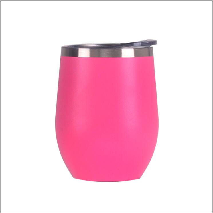 Powder Coating Food Grade stmlesss Milk Cup Double Wall 12 oz stainless steel coffee tumblers insulated wine tumbler with straw